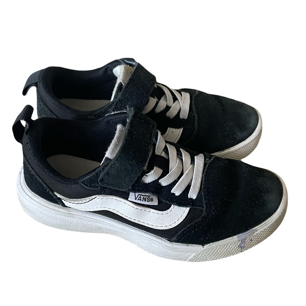 Vans Kids Black and White‎ Sneakers. Little kid size 11.5